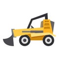 Bulldozer icon, flat style Royalty Free Stock Photo