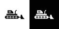 Bulldozer icon logo set vector Royalty Free Stock Photo