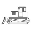 Bulldozer icon outline