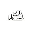 Bulldozer icon Royalty Free Stock Photo