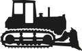 Bulldozer icon vector