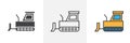 Bulldozer icon vector Royalty Free Stock Photo