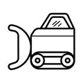Bulldozer icon vector illustration photo Royalty Free Stock Photo