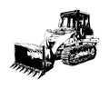 Bulldozer illustration color art