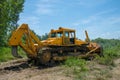 Bulldozer. Mechanical Site Preparation Royalty Free Stock Photo