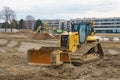 Bulldozer and other construction equipment at a construction site