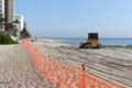 Bulldozer Spreading New Beach Sand