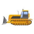 Bulldozer vector illustration isolated on white background Royalty Free Stock Photo