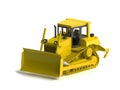 Bulldozer on white