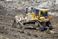 Bulldozer work Royalty Free Stock Photo