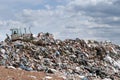 Bulldozer work at the landfill