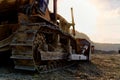 bulldozer work machine excavator construction site Royalty Free Stock Photo