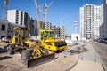 Bulldozer working at the construction site