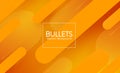 Bullet abstract vector banner design. Bullets abstract in orange background text