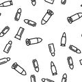 Bullet Ammunition Vector Seamless Pattern Royalty Free Stock Photo