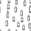 Bullet Ammunition Vector Seamless Pattern Royalty Free Stock Photo
