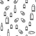 Bullet Ammunition Vector Seamless Pattern Royalty Free Stock Photo