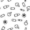 Bullet Ammunition Vector Seamless Pattern Royalty Free Stock Photo