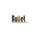 Bullet caliber logo Royalty Free Stock Photo