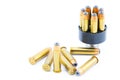 357 bullet cartridges with speed loader Royalty Free Stock Photo