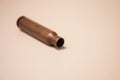Bullet case. Bullet case isolated on white background. Gun bullet Royalty Free Stock Photo