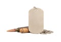 Bullet and dogtag Royalty Free Stock Photo