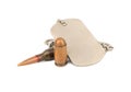 Bullet and dogtag Royalty Free Stock Photo