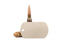 Bullet and dogtag Royalty Free Stock Photo