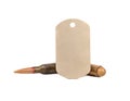 Bullet and dogtag Royalty Free Stock Photo