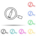 bullet evidence multi color style icon. Simple thin line, outline of crime Investigation icons for ui and ux, website or