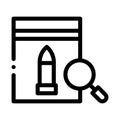 Bullet Evidence Poly Bag Icon Outline Illustration Royalty Free Stock Photo