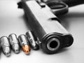 Bullet and gun Royalty Free Stock Photo