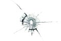 Bullet hole in glass