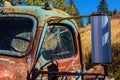 Bullet Hole Through Old Truck Window, Palouse, Washington Royalty Free Stock Photo