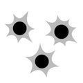 Bullet holes vector icon Royalty Free Stock Photo