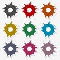 Bullet holes, Vector icon Royalty Free Stock Photo