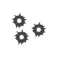 Bullet holes, Vector icon Royalty Free Stock Photo