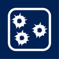 Bullet holes, Vector icon Royalty Free Stock Photo