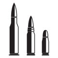 Bullet icons set isolated on white background. Vector illustration of various bullets. Royalty Free Stock Photo
