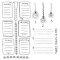 Banners and design elements for bullet journal Royalty Free Stock Photo