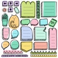 Bullet journal hand drawn vector elements