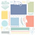 Bullet journal  Christmas hand drawn vector elements Royalty Free Stock Photo