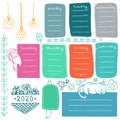 Bullet journal Christmas hand drawn vector elements Royalty Free Stock Photo