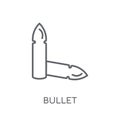 Bullet linear icon. Modern outline Bullet logo concept on white Royalty Free Stock Photo