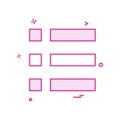 Bullet list menu options icon vector design