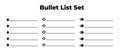 Bullet list set of vector, simple design in three style