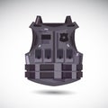 Bullet proof vest. body armor suit. protect - Royalty Free Stock Photo