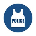 bullet-proof vest icon in badge style. One of Police collection icon can be used for UI, UX Royalty Free Stock Photo