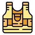 Bullet proof vest icon vector flat Royalty Free Stock Photo