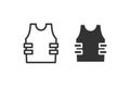 Bullet proof vest icon. Vector illustration design